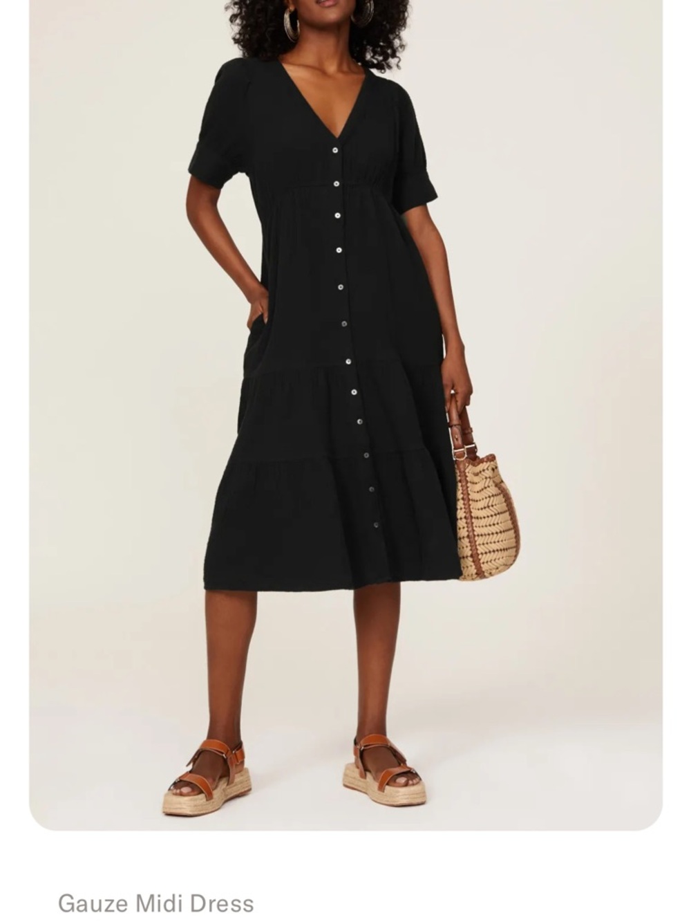 Madewell Maxi Dress with Button Detail-L